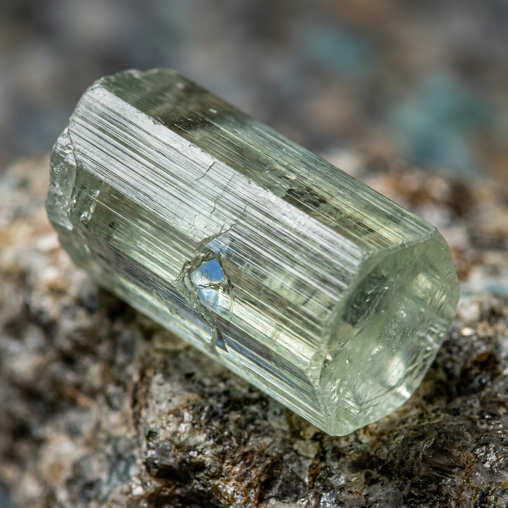 Visualization for Standard prismatic mineral crystal